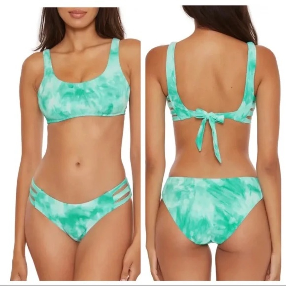 Becca tie dye bikini, Large bottoms, Medium top NWOT